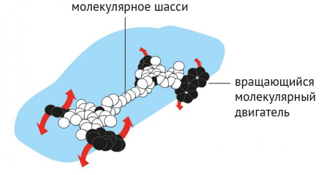 Молекулярный полноприводный автомобиль