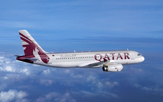 Лайнер компании Qatar Airways