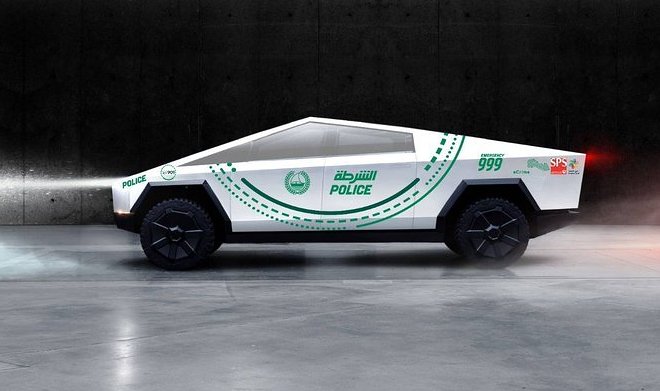 Tesla Cybertruck Dubai Police