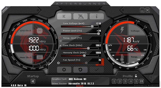 Вышла новая версия MSI Afterburner