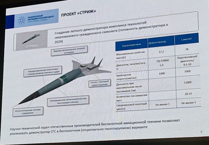 Каким будет российский сверхзвуковой «Стриж»?